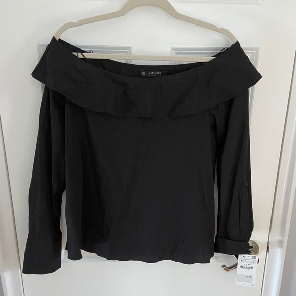 NEW Zara black off shoulder top - Picture 1 of 2